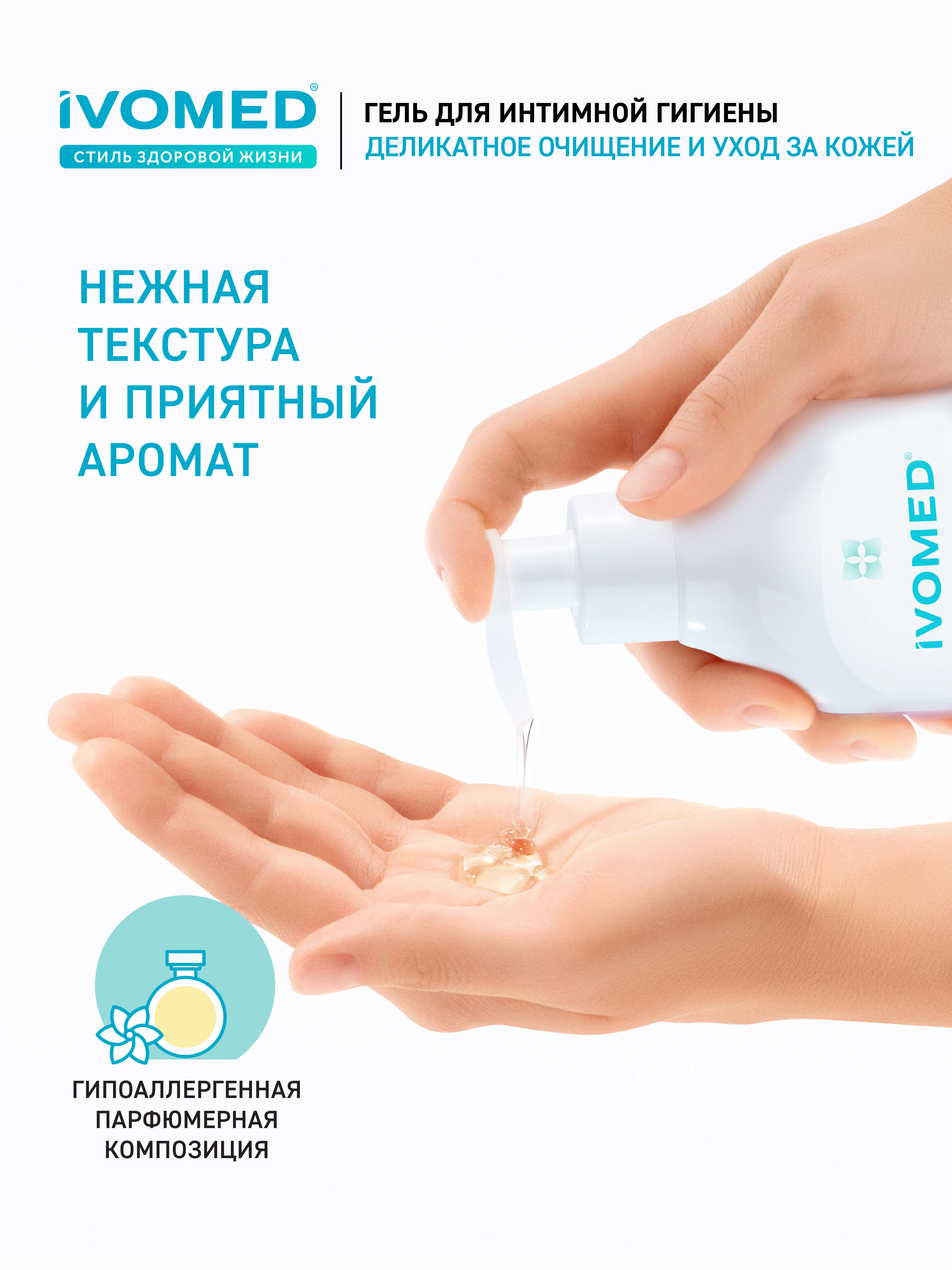 Деликптное очищение и уход за кожей с гелем IVOMED Intimate для интимной гигиены